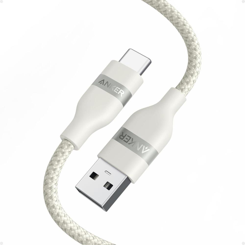 imageAnker Car Carplay Cable for iPhone 17 16 Pro Max Plus Upcycled Braided USB A to USB C Car Charger Cord for Samsung Note20 and More 3FT BlackWhite