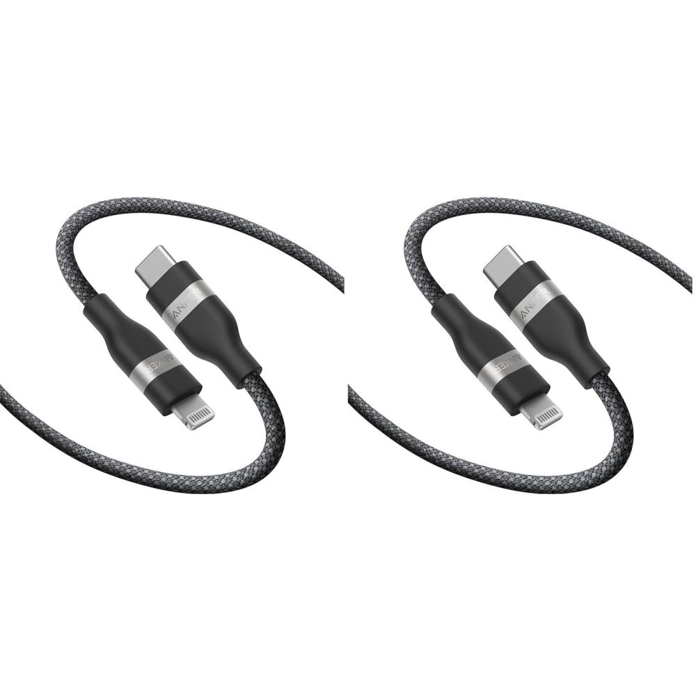imageAnker USB C to Lightning Cable UpcycledBraided USB C to Lightning Cord UltraFast Charging Cable for iPhone 14131211 Series and More 3FT6ft Pack of 2