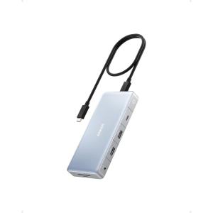 Anker 575 USB-C Hub (12-in-1, Dual HDMI, DP), Triple Display Docking Station, 10 Gbps Data Ports, 4K HDMI and DisplayPort, Max 100W Pd-in, Ethernet, for Dell, Thinkpad Laptop and More