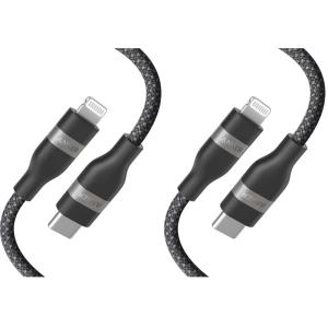 Anker USB C to Lightning Cable, Upcycled-Braided USB C to Lightning Cord, Ultra-Fast Charging Cable for iPhone 14/13/12/11 Series and More (3FT)(3FT (Pack of 2))