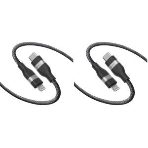 Anker USB C to Lightning Cable, Upcycled-Braided USB C to Lightning Cord, Ultra-Fast Charging Cable for iPhone 14/13/12/11 Series and More (3FT)(6ft (Pack of 2))