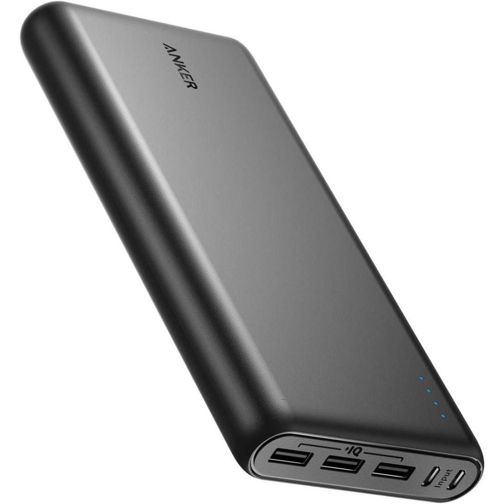 imageAnker Power Bank 26800 mAh External Battery with Dual Input Port and DoubleSpeed Recharging 3 USB Ports Without USB C Port for iPhone Series iPad Samsung Android and Other Devicesblack