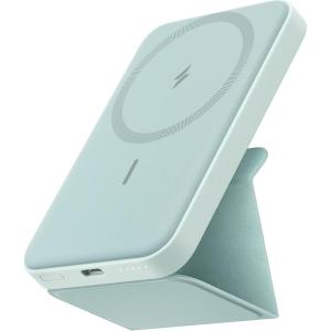 Anker Magnetic Battery (MagGo), 5K Foldable Magnetic Wireless Portable Charger and USB-C for iPhone 15/15 Plus/15 Pro/15 Pro Max, iPhone 14/13 Series (Buds Green)(Buds Green)