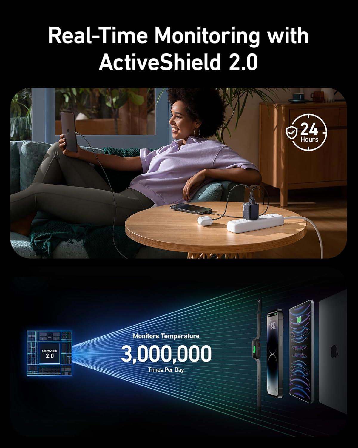 imageAnker Prime 67W USB C Charger Anker GaN Wall Charger 3Port Compact Fast PPS Charger For MacBook ProAir Pixelbook iPad Pro iPhone 1716Pro Galaxy S23S22 Note20 Pixel Apple Watch and More