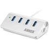 imageAnker 4Port USB A hub Unibody Aluminum Portable Data Hub with 2ft USB 30 CableUSB Splitter for MacBook Mac Promini iMac XPS Surface Pro Notebook PC Mobile HDD and MoreSilver