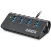 imageAnker 4Port USB A hub Unibody Aluminum Portable Data Hub with 2ft USB 30 CableUSB Splitter for MacBook Mac Promini iMac XPS Surface Pro Notebook PC Mobile HDD and MoreBlack