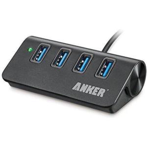 Anker 4-Port USB A hub Unibody Aluminum Portable Data Hub with 2ft USB 3.0 Cable,USB Splitter for MacBook, Mac Pro/mini, iMac, XPS, Surface Pro, Notebook PC, Mobile HDD and More(Black)