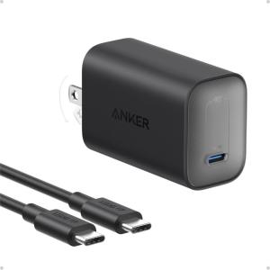 Anker Nano Charger, 100W Foldable Type C Charger for iPhone 17 Series, and All USB C Devices, 6FT USB-C Cable Included, Compatible with MagSafe(Black)