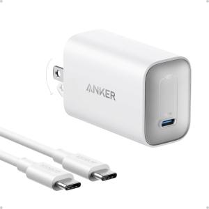 Anker Nano Charger, 100W Foldable Type C Charger for iPhone 17 Series, and All USB C Devices, 6FT USB-C Cable Included, Compatible with MagSafe(White)