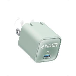 Anker Nano USB C Charger Block, 30W PIQ 3.0 Foldable iPhone Charger Fast Charging for iPhone 17/16 Series, Galaxy, iPad, Compatible with MagSafe(Natural Green)