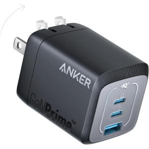 Anker Prime 67W USB C Charger, Anker GaN Wall Charger, 3-Port Compact Fast PPS Charger, For MacBook Pro/Air, Pixelbook, iPad Pro, iPhone 17/16/Pro, Galaxy S23/S22, Note20, Pixel, Apple Watch, and More