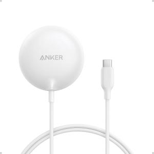 Anker Zolo Magnetic Wireless Charger, Qi2 Certified 15W MagSafe-Compatible Wireless Charging Pad, for iPhone 17/16/15/14/13/12 Series, AirPods, and More (Not for Pixel, Adapter Not Included)(White)