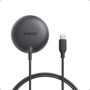 Anker Zolo Magnetic Wireless Charger, Qi2 Certified 15W MagSafe-Compatible Wireless Charging Pad, for iPhone 17/16/15/14/13/12 Series, AirPods, and More (Not for Pixel, Adapter Not Included)(Black)