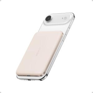 Anker Nano Power Bank, Ultra-Slim 5,000mAh Magnetic Wireless Charging Battery, Qi2 Certified 15W Max MagSafe-Compatible Portable Charger, Ergonomic Design, for iPhone Air/17/16 Series(Golden)