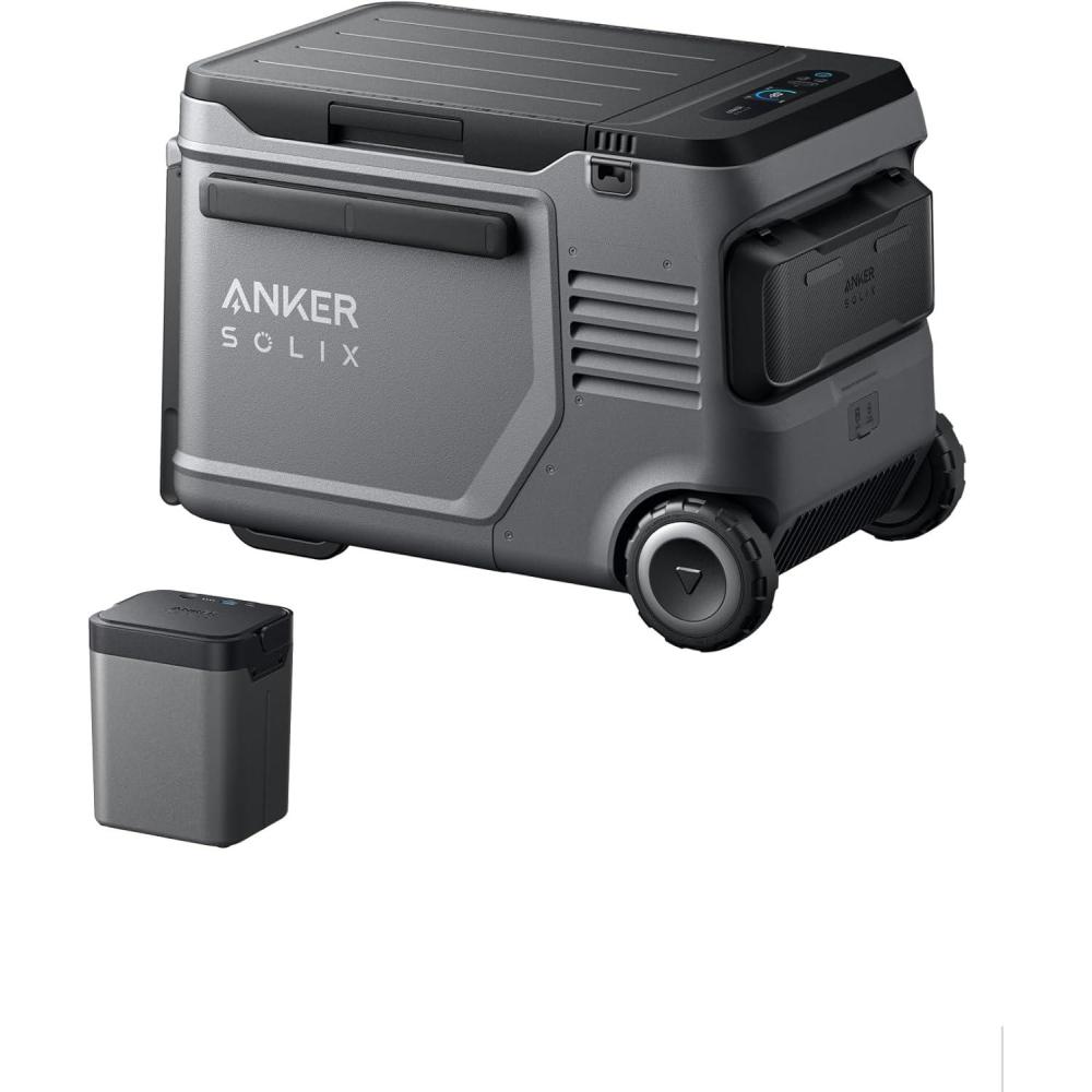 imageAnker SOLIX EverFrost 2 58L Cooler with Road Trip Kit 61 qt Car Refrigerator Electric Cooler with 288Wh Battery Powered by ACDC or Solar B0DXF7XZJZBattery40L Cooler