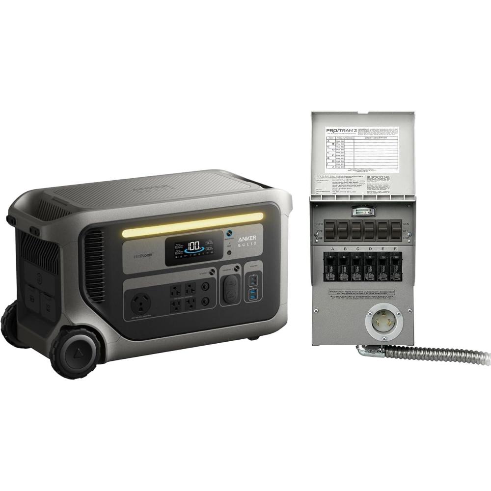 imageAnker SOLIX F3000 Portable Power Station with Double Voltage Hub 3072Wh 6000W Recharging Solar Generators for Home Use Expandable to 24kWh For Outages Camping RVs EmergenciesHome Backup KitAnker SOLIX F3000