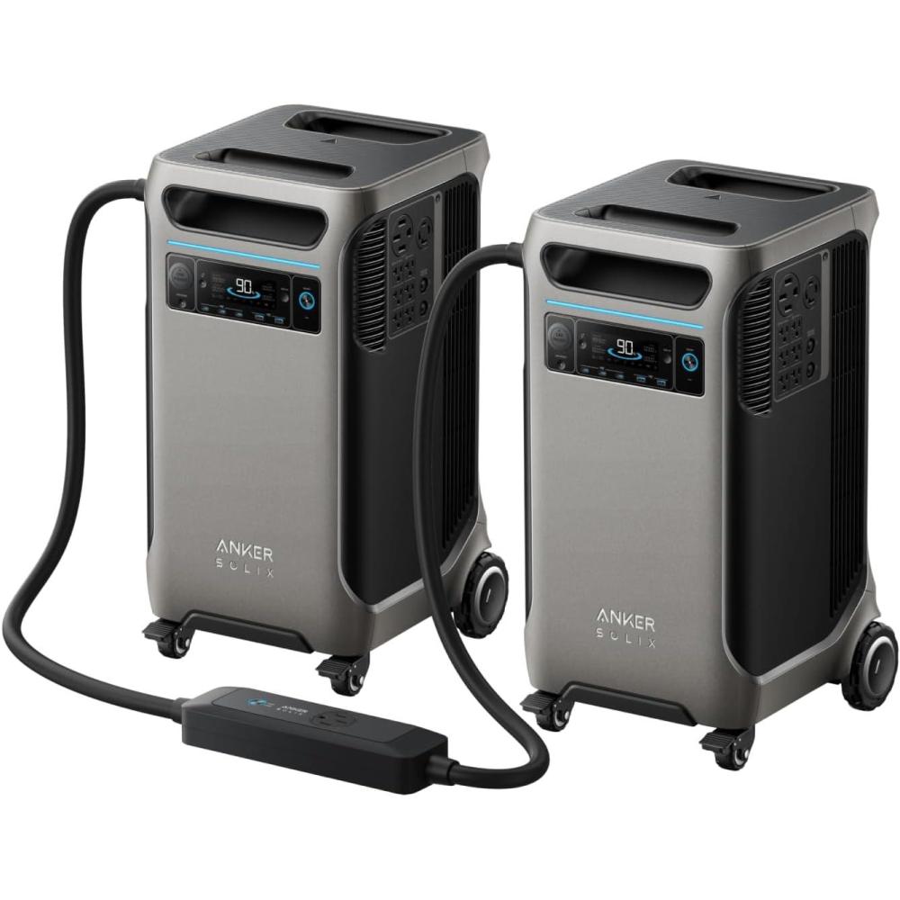 imageAnker SOLIX F3800 Portable Power Station with 400W Solar Panel 3840Wh LiFePO4 Battery 6000W AC output with 120V240V Solar Generator for Home Use RV Emergencies Power Outages Outdoor CampingAnker SOLIX F38002Double Power Hub