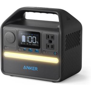 Anker 521 Portable Power Station Upgraded with LiFePO4 Battery, 256Wh 6-Port PowerHouse, 300W (Peak 600W) Solar Generator with 100W Solar Panel, 2 AC Outlets, 60W USB-C PD Output, Outdoor Generator(Anker 521 Portable Power Station)