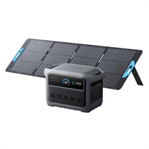 Anker SOLIX C1000 Gen 2 Portable Power Station, 2,000W (Peak 3,000W) Solar Generator, Full Charge in 49 Min, 1,024Wh LiFePO4 Battery for Home Backup, Power Outages, and Camping (Optional Solar Panel)(200W Solar Panel with C1000 Gen2)