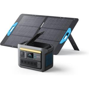 Anker SOLIX C800 Portable Power Station with 100W Solar Panel, 1200W (Peak 1600W) Solar Generator, Full Charge in 58 Min, 768Wh LiFePO4 Battery for Outdoor Camping, RVs, Road Trip, and Power Outages(Anker SOLIX C800+100W Solar Panel)