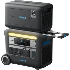 Anker SOLIX F2000 Portable Power Station, PowerHouse 767, 2048Wh GaNPrime Solar Generator with 100W Solar Panel, LiFePO4 Batteries, 4 AC Outlets Up to 2400W for Home, Power Outage, Outdoor Camping(BP2000+Anker SOLIX F2000)