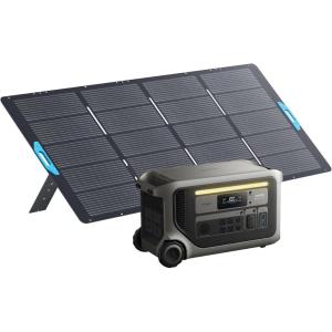 Anker SOLIX F3000 Portable Power Station with Double Voltage Hub, 3,072Wh, 6,000W Recharging, Solar Generators for Home Use, Expandable to 24kWh, For Outages, Camping, RVs, Emergencies(400W Solar Panel+Anker SOLIX F3000)