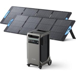 Anker SOLIX F3800 Portable Power Station with 400W Solar Panel, 3840Wh LiFePO4 Battery, 6000W AC output with 120V/240V, Solar Generator for Home Use, RV, Emergencies, Power Outages, Outdoor Camping(Anker SOLIX F3800+2*200W Solar Panel)