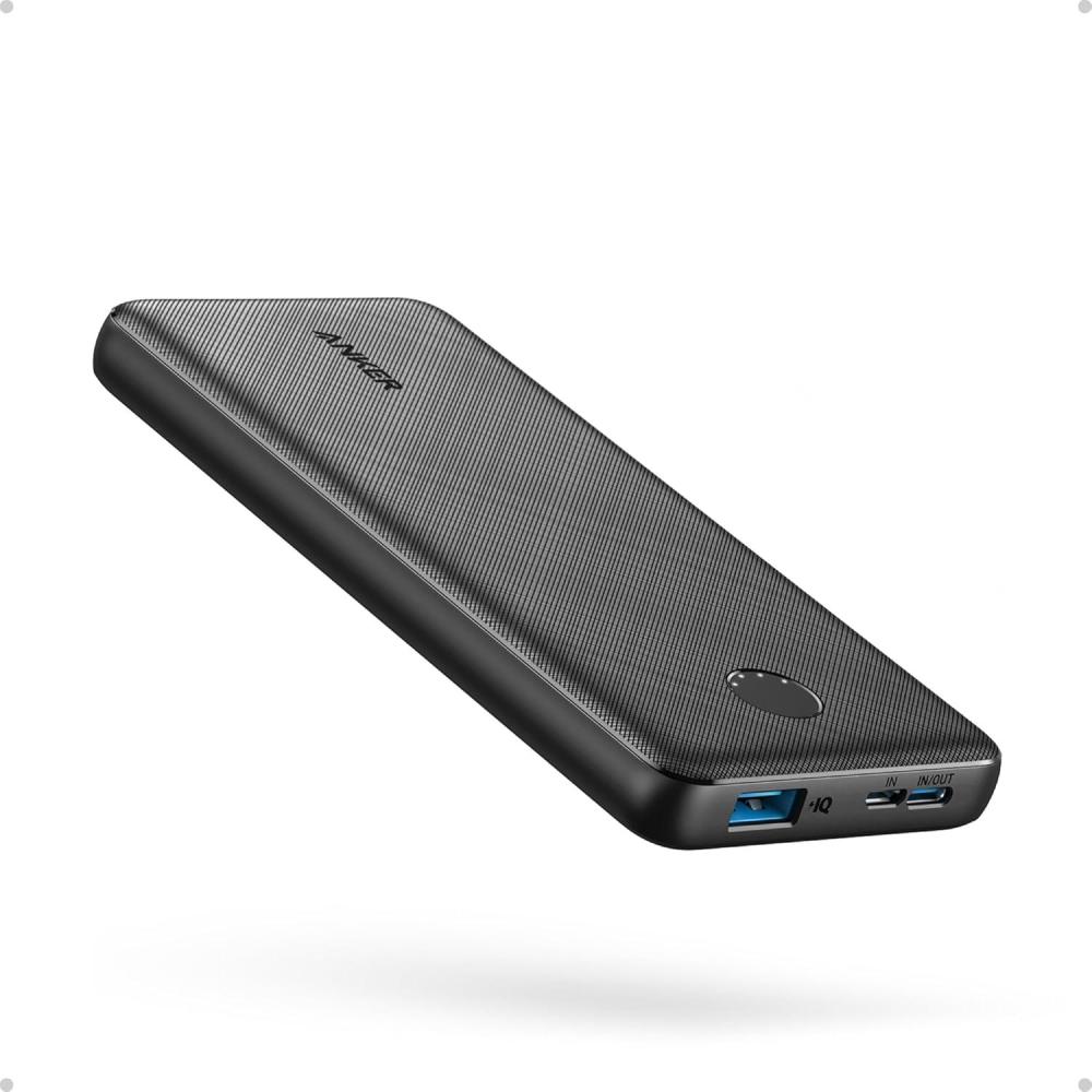 imageAnker Power BankPowerCore 10K Compact TravelReady 10000mAh Battery Pack with PowerIQ Charging Technology 5V3A HighSpeed Charging for iPhone iPadand MoreUSBC Input and OutputBlack 1packUSBC Input and OutputBlack