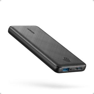 Anker Power Bank(PowerCore 10K), Compact Travel-Ready 10,000mAh Battery Pack with PowerIQ Charging Technology, 5V/3A High-Speed Charging for iPhone, iPad,and More(USB-C Input and Output(Black), 1pack)(USB-C Input and Output（Black）)