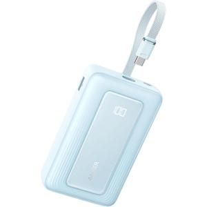 Anker Zolo Power Bank (2025 Upgraded Version), 45W Max Fast Charging, 20,000mAh Battery Pack, Dual Built-in USB-C Cables, USB-C&A Port, for iPhone 17/16 Series, Galaxy, MacBook, and More(Blue)