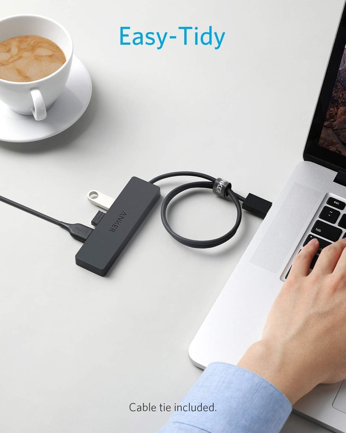 imageAnker USB C Hub 4 Ports Multiple USB 30 Hub with 5Gbps Data Transfer Extender for Type C Port Laptop PC Desktop and More 2 ft USBC Connector Charging Not Supported2 ft