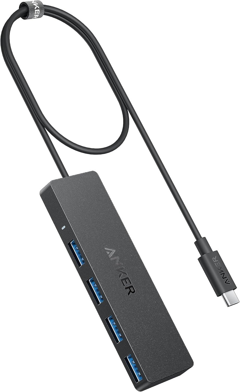 imageAnker USB C Hub 4 Ports Multiple USB 30 Hub with 5Gbps Data Transfer Extender for Type C Port Laptop PC Desktop and More 2 ft USBC Connector Charging Not Supported2 ft