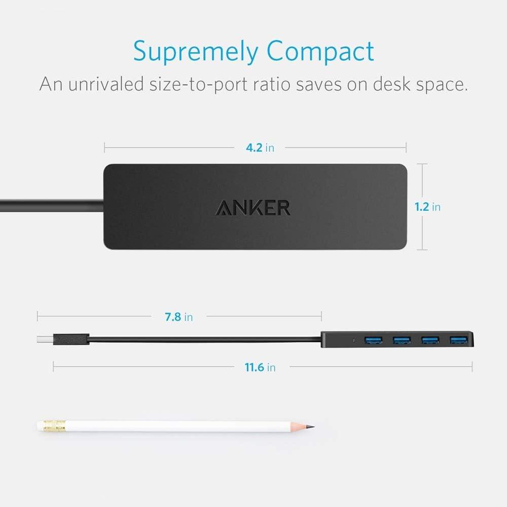 imageAnker USB C Hub 4 Ports Multiple USB 30 Hub with 5Gbps Data Transfer Extender for Type C Port Laptop PC Desktop and More 2 ft USBC Connector Charging Not Supported07 ft