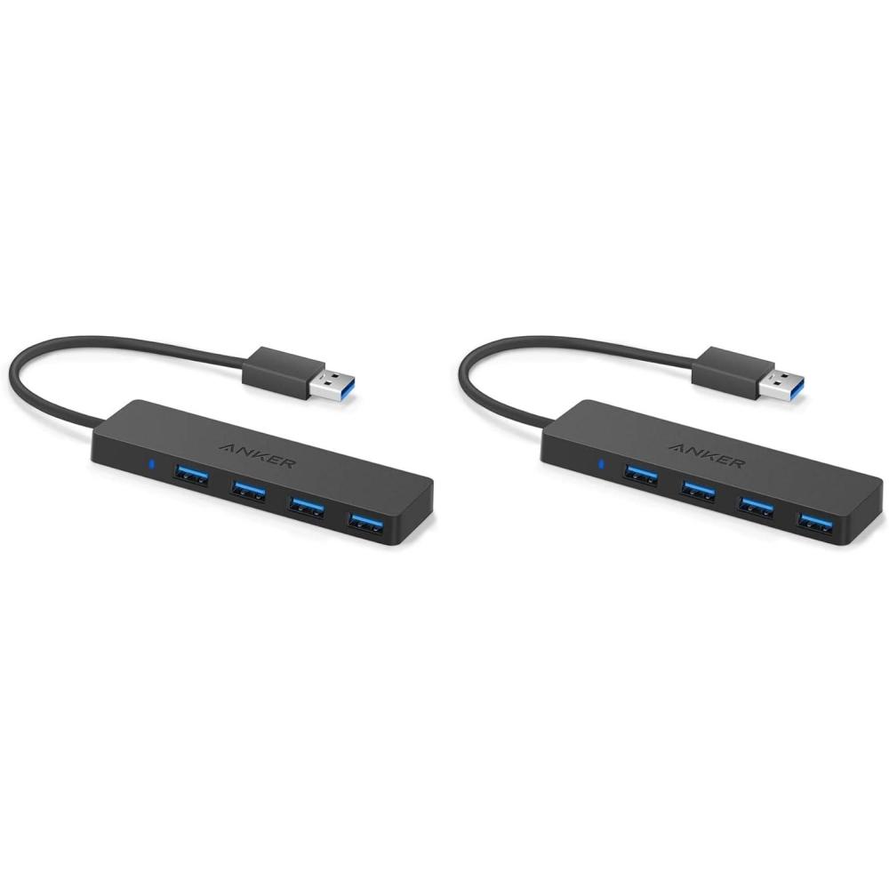 imageAnker USB C Hub 4 Ports Multiple USB 30 Hub with 5Gbps Data Transfer Extender for Type C Port Laptop PC Desktop and More 2 ft USBC Connector Charging Not Supported07 ft Pack of 2