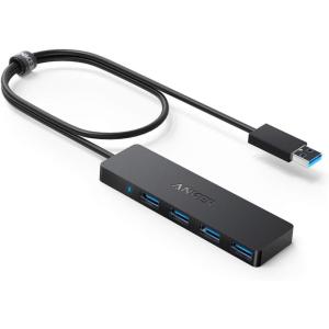Anker USB C Hub 4 Ports, Multiple USB 3.0 Hub with 5Gbps Data Transfer, Extender for Type C Port Laptop, PC, Desktop and More (2 ft USB-C Connector, Charging Not Supported)(2 ft)