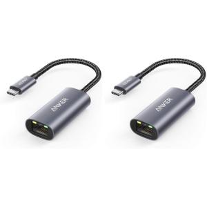 Anker USB C to Ethernet Adapter, Portable USB C Type-C 1-Gigabit Network Hub, 10/100/1000 Mbps,Network Adapter for MacBook Pro, iPad Pro 2019/2018, ChromeBook, XPS, Galaxy S9/S8, and More(USB C to Ethernet Adapter (Pack of 2))
