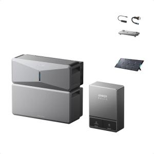 Anker SOLIX E10 Whole-Home Backup System with Extra Battery, 12kWh Expandable to 90kWh, 10kW Turbo Output, 9kW Solar Input, Generator-Ready, NEMA 4, 10-Year Lifespan(E10+Smart Inlet Box)