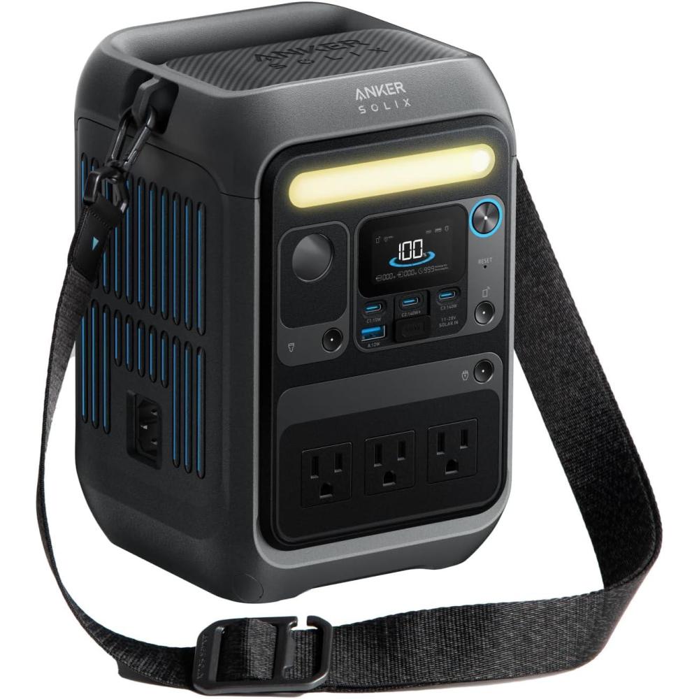 imageAnker SOLIX C200X Portable Power Station 2304Wh LiFePO4 Battery 300W 600W Surge Solar Generator 140W TwoWay Fast Charging For Outdoor Camping Traveling and Emergencies