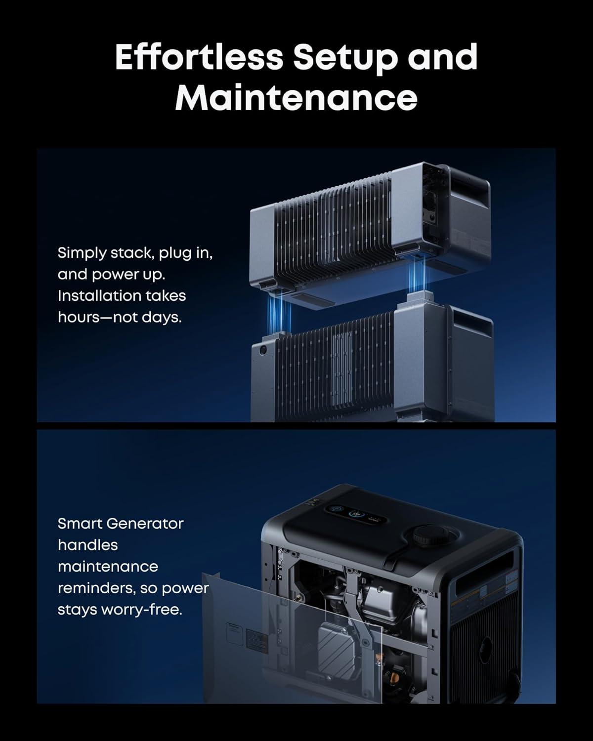 imageAnker SOLIX E10 Smart Inlet Box and Extra Battery 12kWh Expandable to 90kWh 10kW Turbo Output Manual Backup Reduce Bills NEMA 4 amp 3R Up to 12Month 0 APRSmart Generator 5500
