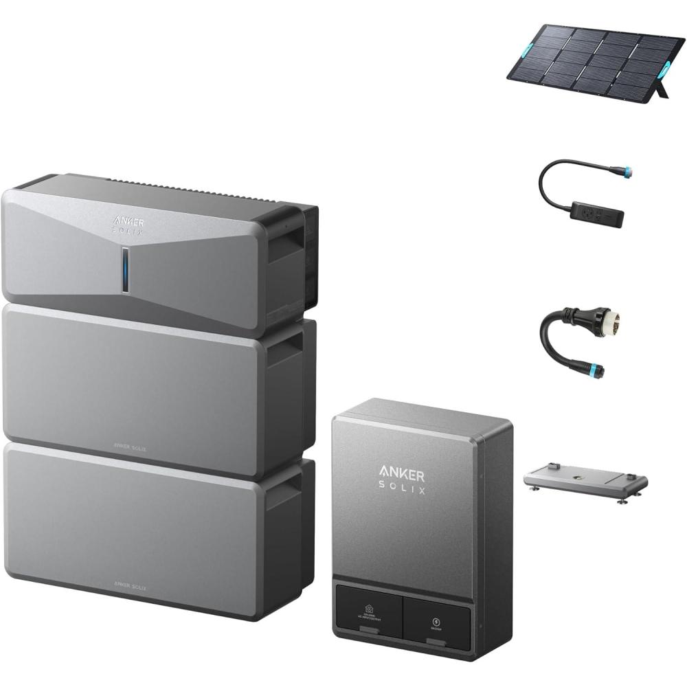 imageAnker SOLIX E10 Smart Inlet Box and Extra Battery 12kWh Expandable to 90kWh 10kW Turbo Output Manual Backup Reduce Bills NEMA 4 amp 3R Up to 12Month 0 APRE10B6000 BatterySmart Inlet Box