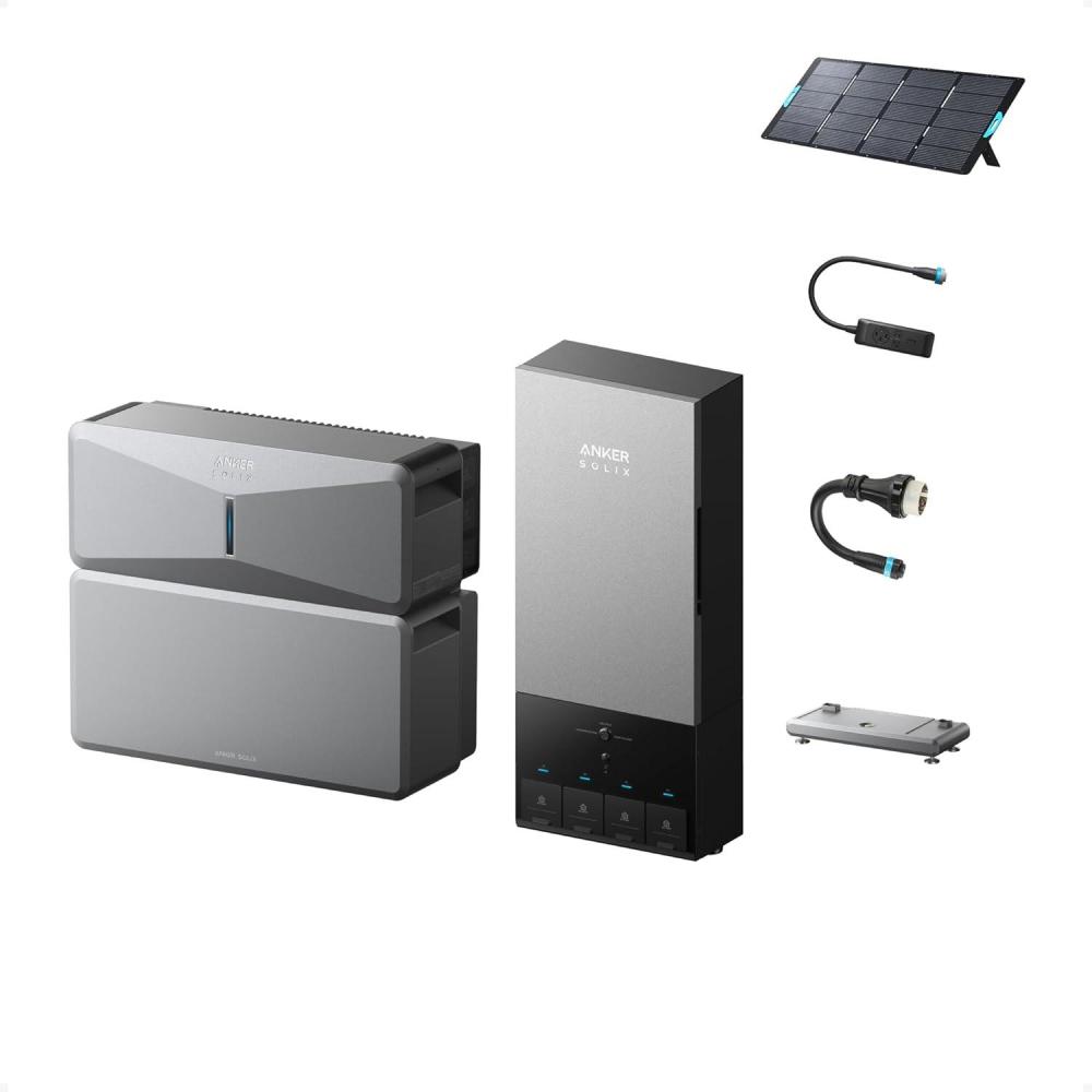 imageAnker SOLIX E10 Smart Inlet Box and Extra Battery 12kWh Expandable to 90kWh 10kW Turbo Output Manual Backup Reduce Bills NEMA 4 amp 3R Up to 12Month 0 APRE10Power Dock