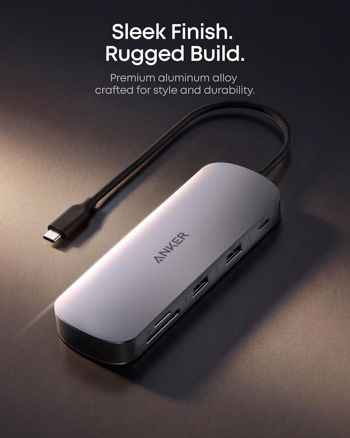 imageAnker Nano 8in1 USB C Docking Station Dual Monitor Laptop Dock with 4K60 Hz HDMI 10 Gbps 1 USBC 2 USBA 30 85W PD SDTF for Dell Lenovo HP and Windows Laptops Charger Not Included