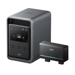 Anker SOLIX S2000 Portable Power Station, 1500W Solar Generator for Home Use, 35-Hr Fridge Backup, 2,010Wh LFP Battery for Home Backup, Emergencies, Power Outages, Camping (Solar Panel Optional)(Alternator Charger+SOLIX S2000)