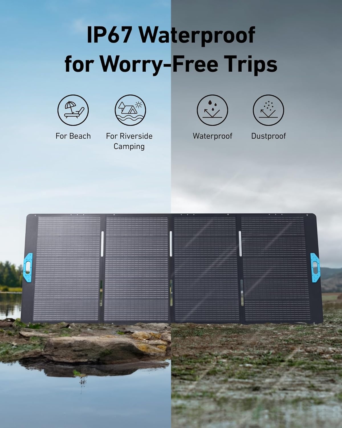 image:imageAnker SOLIX F3800 Portable Power Station with 400W Bifacial Solar Panel 3840Wh LiFePO4 Battery 6000W AC Output 120V 240V Solar Generator for Home Use RV Emergency Backup Power Outages400W Solar PanelAnker SOLIX F3800