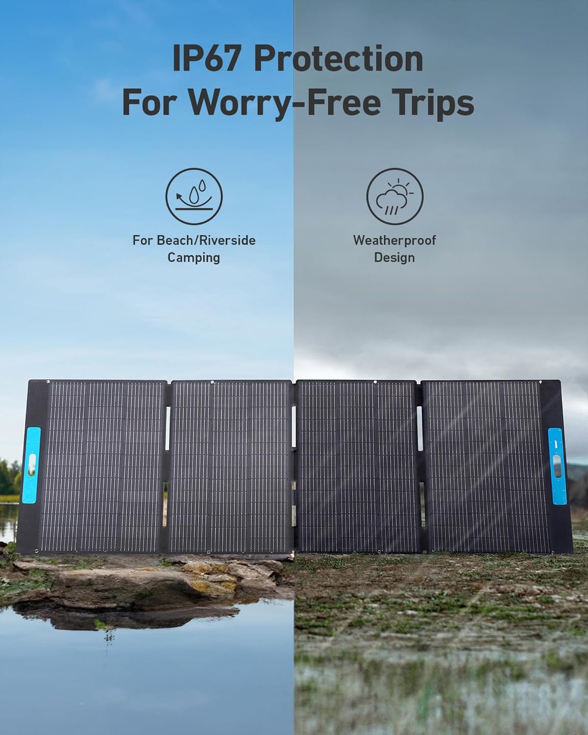 image:imageAnker SOLIX F3800 Portable Power Station with 400W Bifacial Solar Panel 3840Wh LiFePO4 Battery 6000W AC Output 120V 240V Solar Generator for Home Use RV Emergency Backup Power Outages400W Solar Panel NEW F3800
