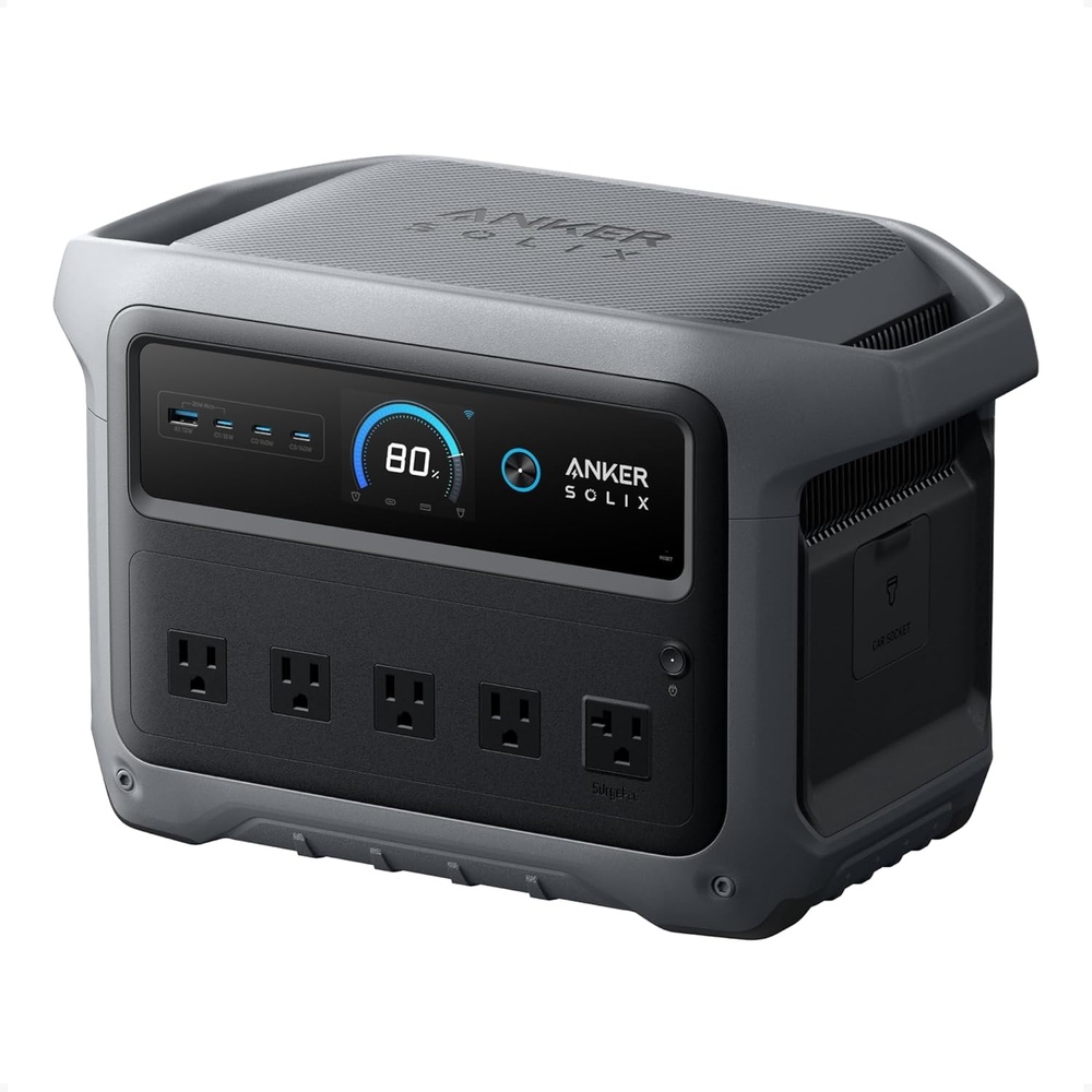 image:imageAnker SOLIX C1000 Gen 2 Portable Power Station with 200W Bifacial Solar Panel 2000W Peak 3000W Solar Generator Full Charge in 49 Min 1024Wh LiFePO4 BatteryC1000 Gen2