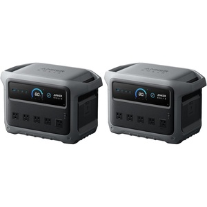 Anker SOLIX C1000 Gen 2 Portable Power Station with 200W Bifacial Solar Panel, 2,000W (Peak 3,000W) Solar Generator, Full Charge in 49 Min, 1,024Wh LiFePO4 Battery(2 Pack C1000 GEN 2)