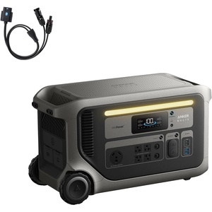 Anker SOLIX F3000 Portable Power Station with 400W Bifacial Solar Panel, 3,072 Wh, 6,000W Fast Recharging, Solar Generator for Home Backup, Expandable to 24 kWh, for Power Outages, RVs and Camping(Anker SOLIX F3000)