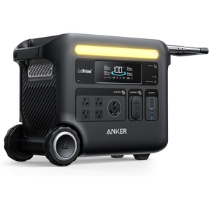 Anker SOLIX F2600 Portable Power Station, PowerHouse 767 and 760 Expansion Battery, with 1×400W Solar Panels, 5120Wh LiFePO4 Battery with 4 AC Outlets Up to 2400W for Home, Outdoor Camping, RV(Anker SOLIX F2600)