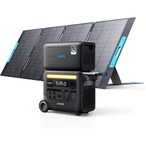 Anker SOLIX F2600 Portable Power Station, PowerHouse 767 and 760 Expansion Battery, with 1×400W Solar Panels, 5120Wh LiFePO4 Battery with 4 AC Outlets Up to 2400W for Home, Outdoor Camping, RV(Anker SOLIX F2600+400W Solar Panel)